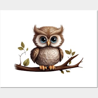 Cute baby owl Sweetest Charms Posters and Art